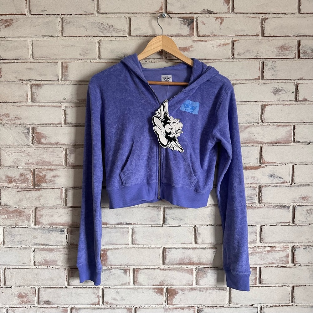 Boys Lie Royal Terry zip up hoodie NWT